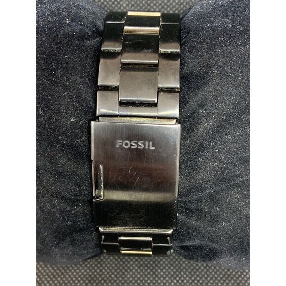 Fossil FS4775 Men's Watch Black Plated Stainless Steel Bracelet Quartz 42mm O589 - Picture 3 of 8